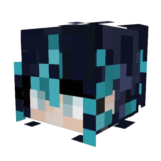 Mia1222 Minecraft avatar head, 3D render