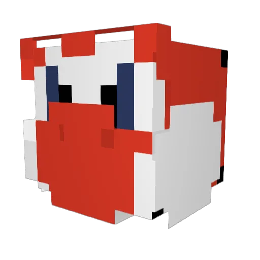Mia1232 Minecraft avatar head, 3D render