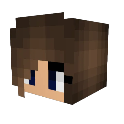 Mia1509 Minecraft avatar head, 3D render