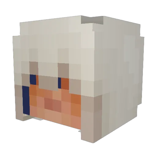 Mia3448 Minecraft avatar head, 3D render