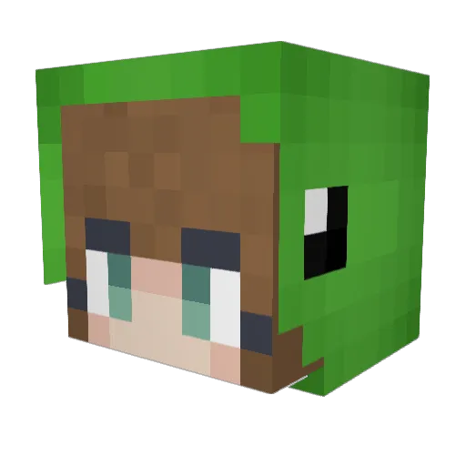 Mia603 Minecraft avatar head, 3D render