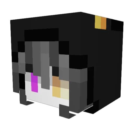 Mia Minecraft avatar head, 3D render