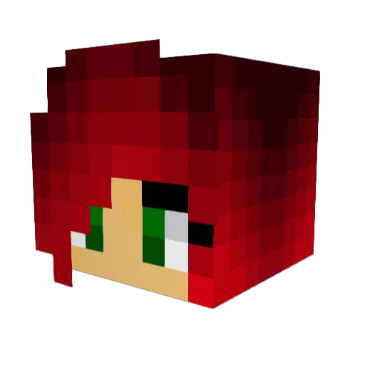 MiaBaby666 Minecraft avatar head, 3D render