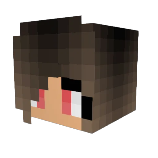 MiaBach Minecraft avatar head, 3D render