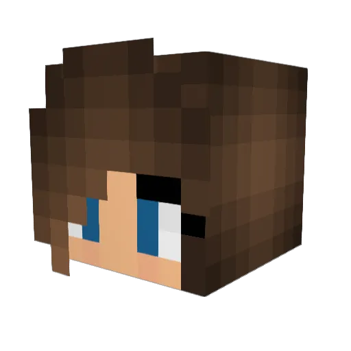 MiaBeePlayz Minecraft avatar head, 3D render