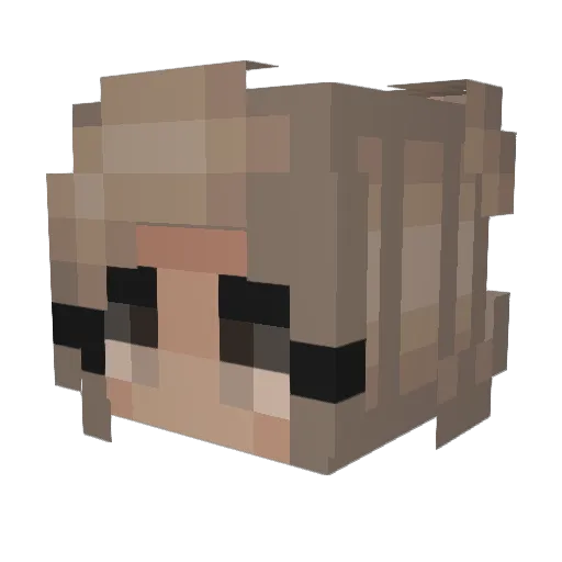 MiaChanel Minecraft avatar head, 3D render