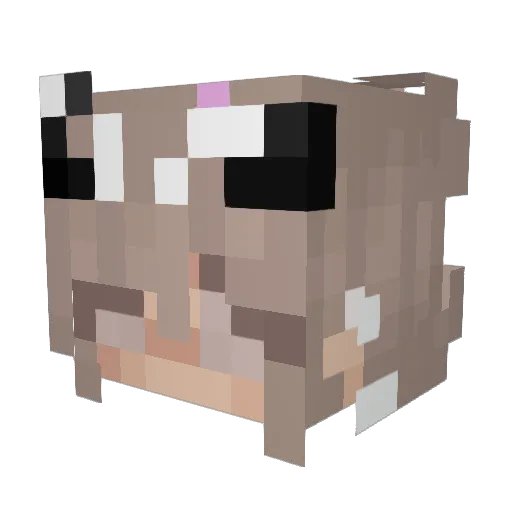 MiaCvahte Minecraft avatar head, 3D render