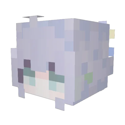 MiaFlip Minecraft avatar head, 3D render