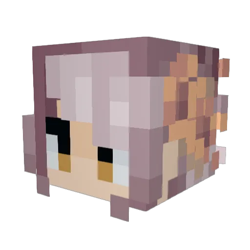 MiaGato Minecraft avatar head, 3D render