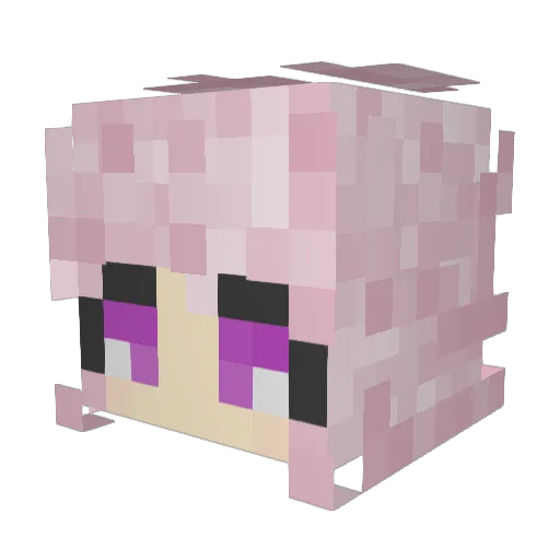 MiaHanashiro Minecraft avatar head, 3D render