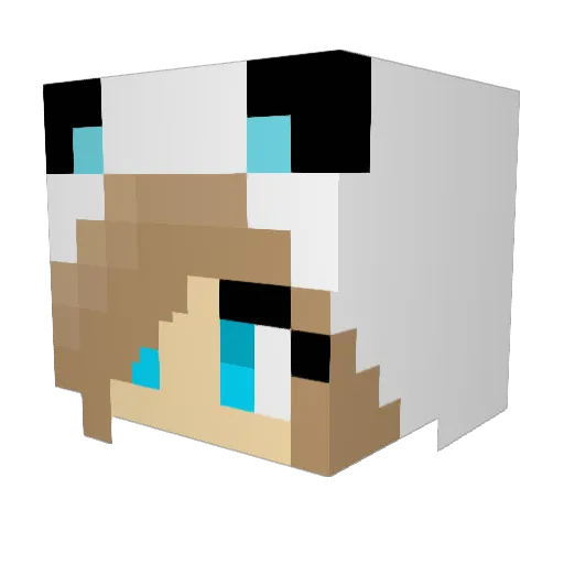 MiaJade13 Minecraft avatar head, 3D render