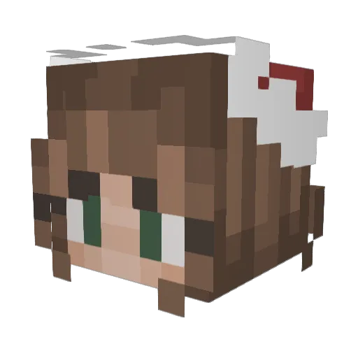 MiaLikesMen Minecraft avatar head, 3D render