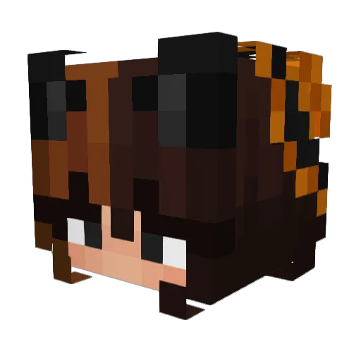 MiaMeowsX3 Minecraft avatar head, 3D render