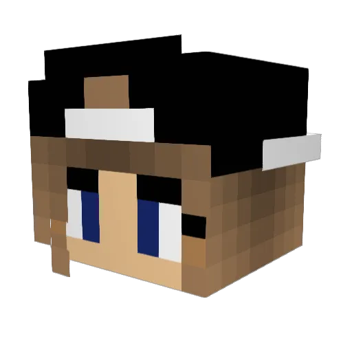 MiaMobsta Minecraft avatar head, 3D render