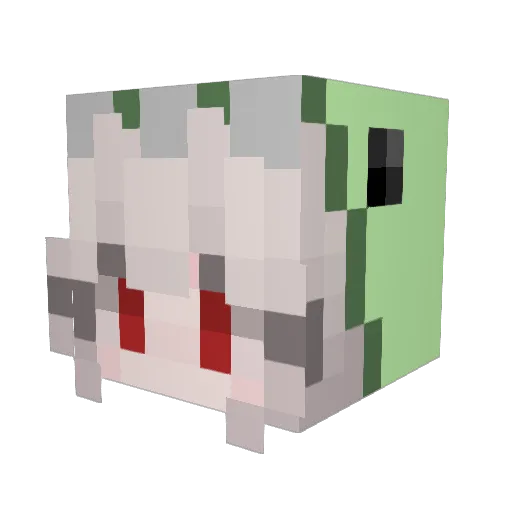 MiaProxd Minecraft avatar head, 3D render
