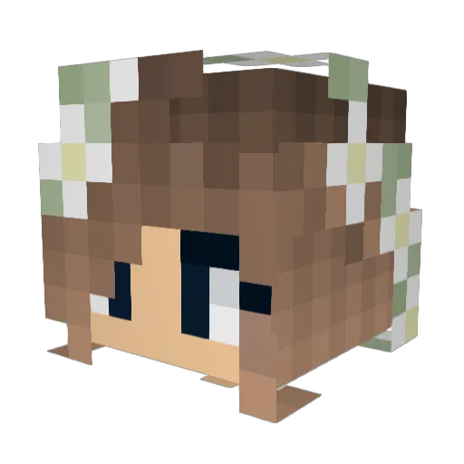 MiaRivaRossa Minecraft avatar head, 3D render