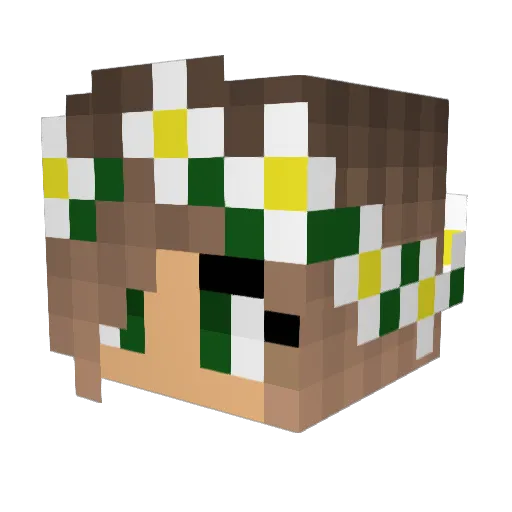 MiaSnowflakeMC Minecraft avatar head, 3D render