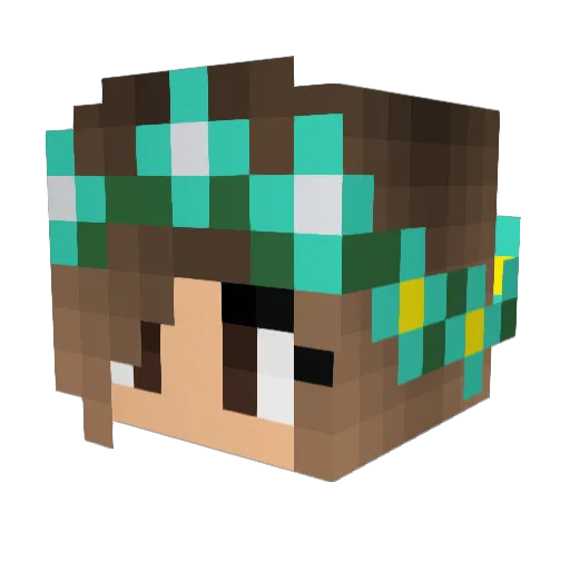 MiaTru08 Minecraft avatar head, 3D render