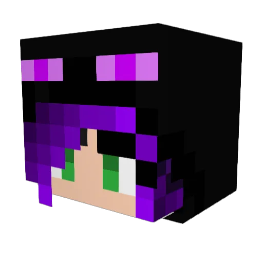 MiaW2004 Minecraft avatar head, 3D render