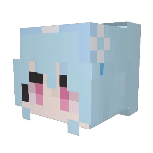 MiaWhitlock Minecraft avatar head, 3D render