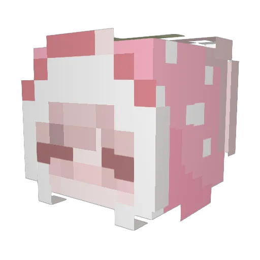 Mia_Cherry Minecraft avatar head, 3D render