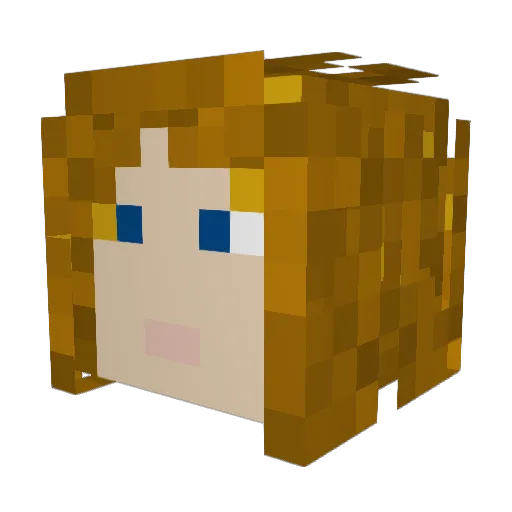 Mia_Schl Minecraft avatar head, 3D render