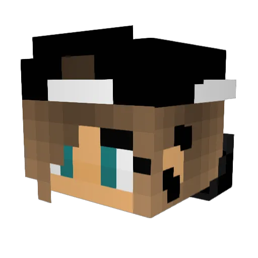Mia_TheFox Minecraft avatar head, 3D render