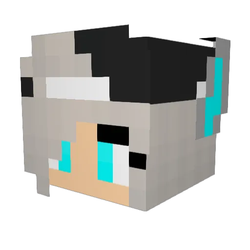 Mia_Wolfi3 Minecraft avatar head, 3D render