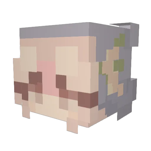 Mia_pumpkin Minecraft avatar head, 3D render