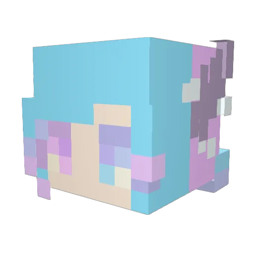MiaaMichelle Minecraft avatar head, 3D render