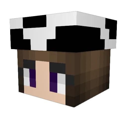 Miaano Minecraft avatar head, 3D render
