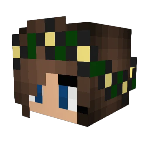 Miabuba Minecraft avatar head, 3D render