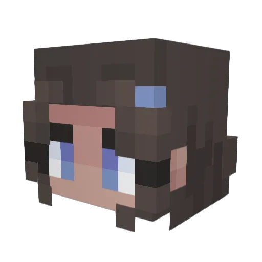 Miadora143 Minecraft avatar head, 3D render
