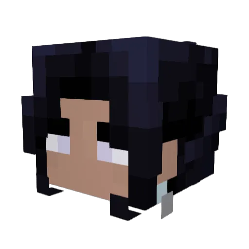 Miadray Minecraft avatar head, 3D render