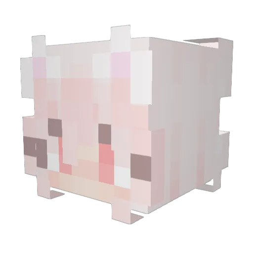 Miah_A Minecraft avatar head, 3D render