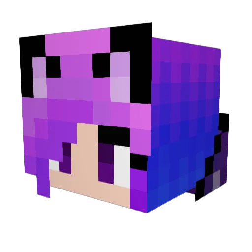Miaki22 Minecraft avatar head, 3D render