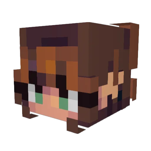 Miakoda_Saitou Minecraft avatar head, 3D render