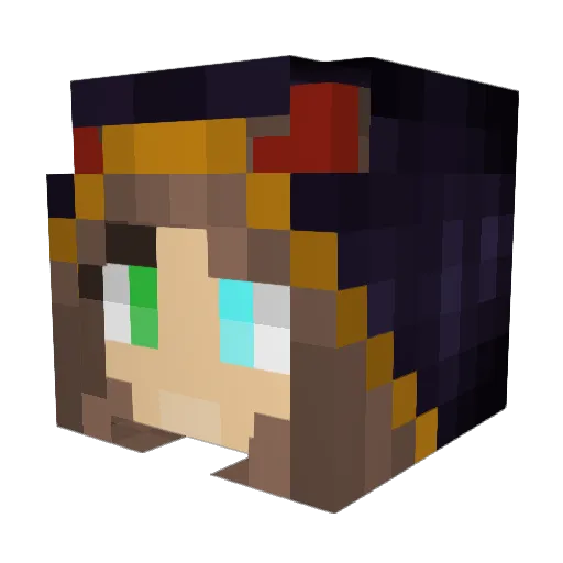 Mialade Minecraft avatar head, 3D render