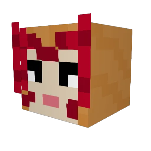 Mialex1 Minecraft avatar head, 3D render
