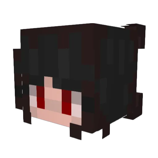 Mialyansa Minecraft avatar head, 3D render
