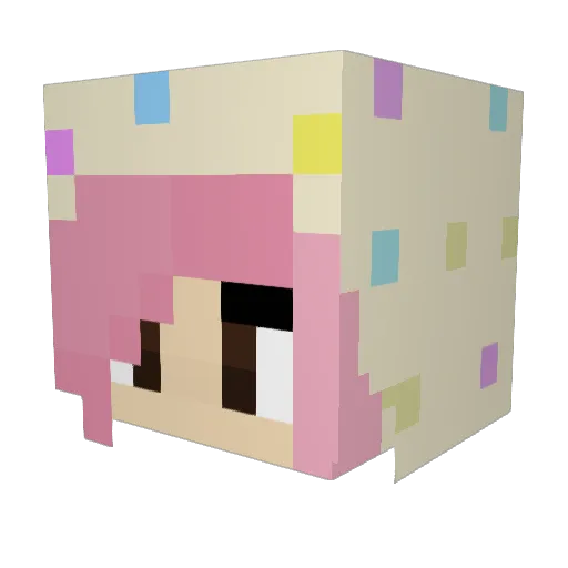 Miami_Quinn Minecraft avatar head, 3D render