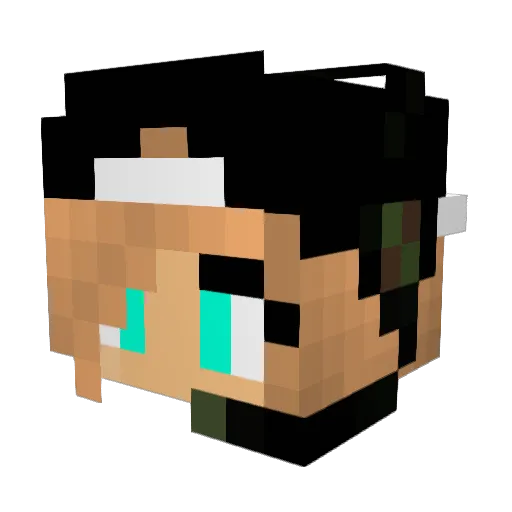 Miana06 Minecraft avatar head, 3D render