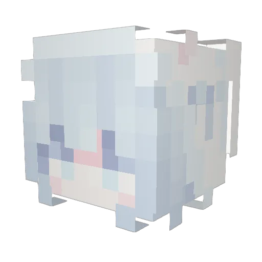 Miank Minecraft avatar head, 3D render
