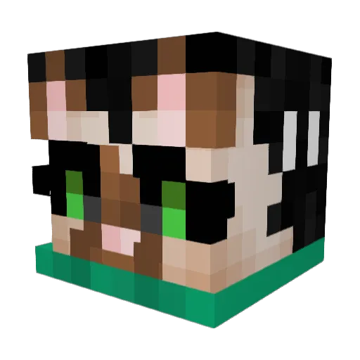 Mianori Minecraft avatar head, 3D render