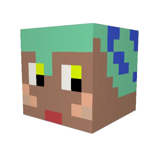 MiaoC73 Minecraft avatar head, 3D render