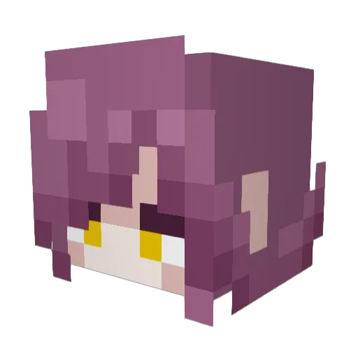 MiaoKoKi Minecraft avatar head, 3D render