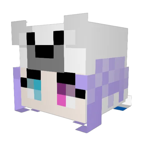 Miao_Anan Minecraft avatar head, 3D render