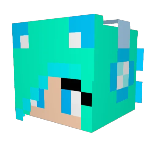 MiaoerhaXG Minecraft avatar head, 3D render