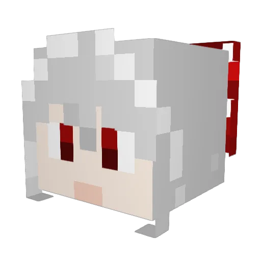 Miaoqi Minecraft avatar head, 3D render