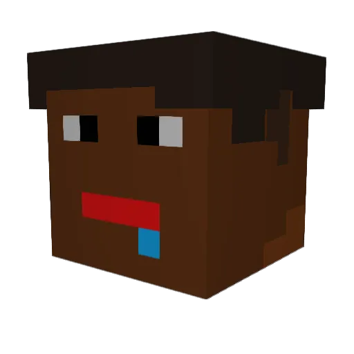 MiaouLeChat Minecraft avatar head, 3D render